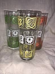 3-VINTAGE GLASS BEVERAGE TUMBLERS HOLDS 14fl. Oz ...