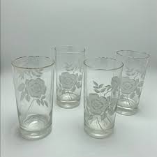 Libby Glassware | Kitchen | Vintage Libby Rose Pattern Set ...