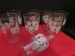 Vintage White Ivy Tumblers Juice Glass Mid Century Anchor ...