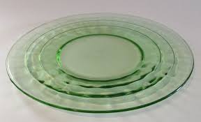Vintage Hazel Atlas Vaseline Uranium Green Glass Plate 8 ...