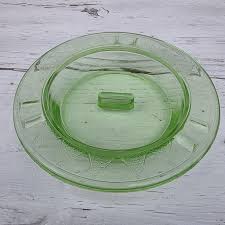 Vintage Hazel Atlas Green Glass Ashtray W/matchbook Holder ...