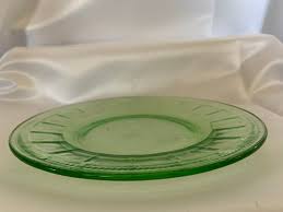 Lime Green Depression Glass Plate - Etsy