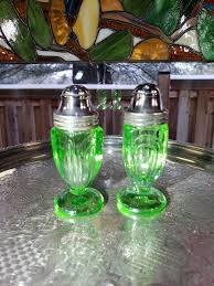 Vintage Hazel Atlas "paperclip Pattern" Uranium Glass Salt ...