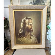 1941 Kriebel & Bates Litho Print Jesus Head Of Christ Warner ...
