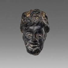 Ancient African Nok Pottery Head Of Bearded Man C.500 B