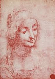Woman's face, drawing by Leonardo da Vinci