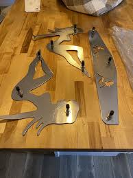 VINTAGE NUDE LADY LUCK, Semi Truck, MUD FLAP GIRL, EMBLEM ORNAMENT RAT ROD Set | eBay