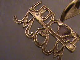 Beautiful 14k Gold "I Love You MOM" Pendant with Pink Stone | eBay