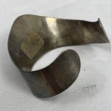 Vintage Unmarked Silver Cuff Bracelet Bangle Lapis Lazuli ...