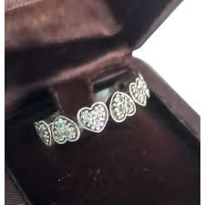 Similar Items to IACOPINI ring in Sterling Silver 925 with Hearts Made in Italy In gift box
