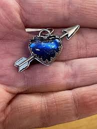 Blue Heart Necklace - Etsy