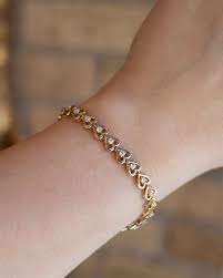 1.37 Heart Link Bracelet in 14k Yellow Gold – Filigree Jewelers