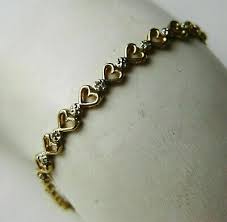 5 Ct Lab-created Diamond Heart Chain Tennis 7" Bracelet 14k Yellow Gold Plated | eBay Australia