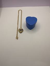 Avon Sweet Love Locket With Green Stone Gold Tone Heart ...