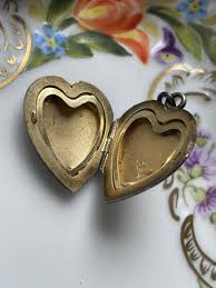 Rose Gold, White Gold and Yellow Gold Heart Locket - Gold Filled - Ant – Vintage Paris Jewelry