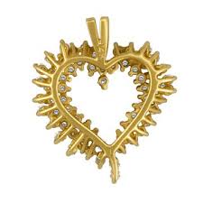 Heart Diamond Pendant With Over 0.50 Carats In Diamond In