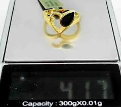 GENUINE 0.92 Cts BLACK ONYX Heart RING 14K YELLOW GOLD * New with Tag | eBay