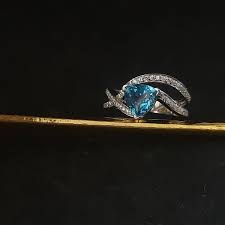925 Sterling Silver Blue topaz ring cocktail ring blue topaz ...