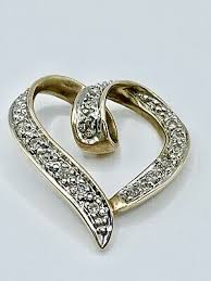 9ct Gold And Diamond Heart pendant | eBay