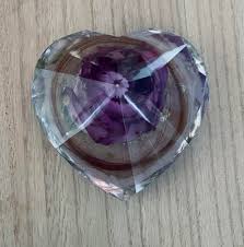 Stunning Rose and Horse Hair Infused Crystal Heart | Pickles ...