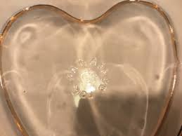 Rare U.S. Glass Co. pink 6” Heart shaped candy dish with lid | eBay