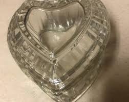 Crystal Heart-shaped 2 Pc Trinkets or Candy Lead Glass Dish - Etsy