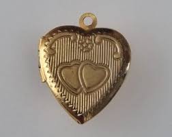 Vintage Charm Heart Shaped 9 Carat Rolled Gold - Etsy