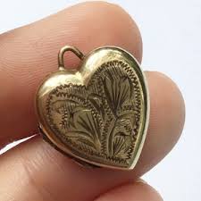 Vintage, Rolled Gold, Heart Locket. - Etsy