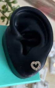 10K Gold Open Heart Pave/ Mini Cubic Zirconias Encrusted/ Gold Herts/ Valentine's Day Gift/ Valentine's Day Jewelry/ Valentines Day Gift - Etsy