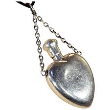 Victorian Sterling Silver Heart-Shaped Perfume Bottle ...