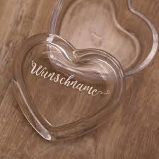 FORYOU24 Leonardo Glass Jewelry Box in Heart Shape With ...