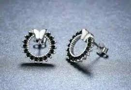 2Ct Round Lab Created Black Diamond Women's Stud Earrings ...