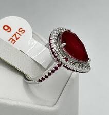 Rhodium Plated Ruby 6 Ring Fashion Rings for sale | eBay