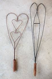 2 Primitive Antique rug / pillow beaters Wooden Handle Wire ...