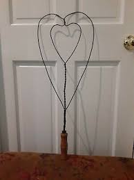 Vintage Primitive Wire Wood Handle Heart Rug Beater 27 ...