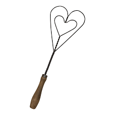 Antique Heart Shaped Rug Beater Tool | Chairish
