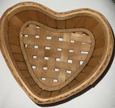 Handcrafted Heart shaped Woven Wicker Wood Decorative Basket | eBay