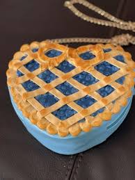 Faux Heart-shaped Blueberry Pie Purse – Handmade Food-inspired Bag - Etsy
