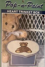 Wangs: Pop-n-Paint 1985 Vintage Heart Trinket Box Cut Wood ...