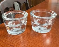 Heavy Round Glass Candleholders for Candlestick or Votive ...