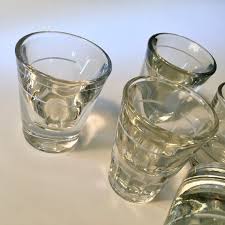 Lot of 7 Assorted Vintage Thick and Heavy Shot Glasses ...