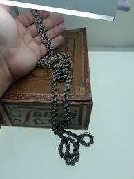 Vtg 1970s Very Long Heavy LADY REMINGTON LR Silver Tone Rope Chain-Buy3ShipFree | eBay