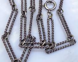 Victorian Silver Necklace Chain (34") - Etsy