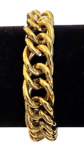Avon Chain Link Bracelet Gold Tone Fold Over Clasp 7" Vintage | eBay