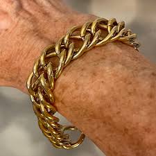 WAS 42, NOW 21, Half Price!! Heavy Double Curb Link Chain Bracelet Signed Erwin Pearl, 1980s - Etsy