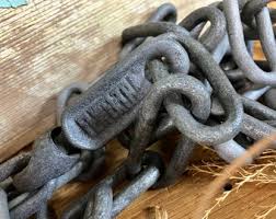Vintage Iron Chain With Hook and Swivel Link Antique ...