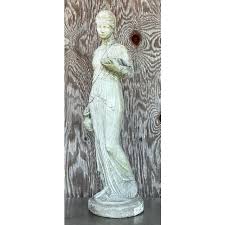 Vintage Regency Patinated Cast Cement Water Carrier | Chairish