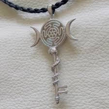 Handmade Sterling Silver 925 Hecate Snake Key Pendant ...