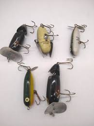 Vintage Orange and Black Striped Fishing Lure with Metal Tail Made in Japan | eBay