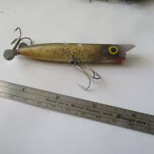 FISHING LURE WOOD'S 3½" VINTAGE WOOD POPPA DOODLE MINNOW ...